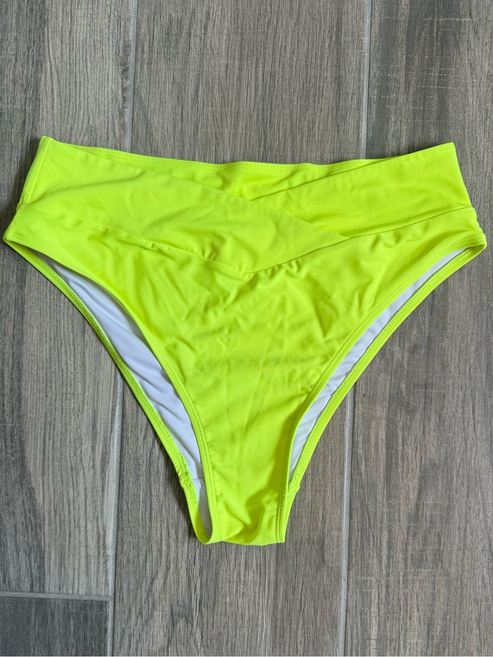 SHEIN Neon Yellow High-Waist Women’s Swim Bottom